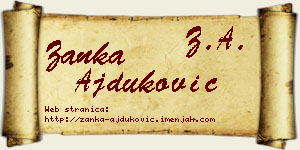 Žanka Ajduković vizit kartica